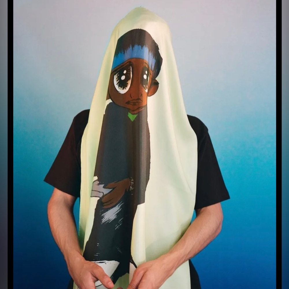 Frank Ocean Silk Bonded Scarf. OS